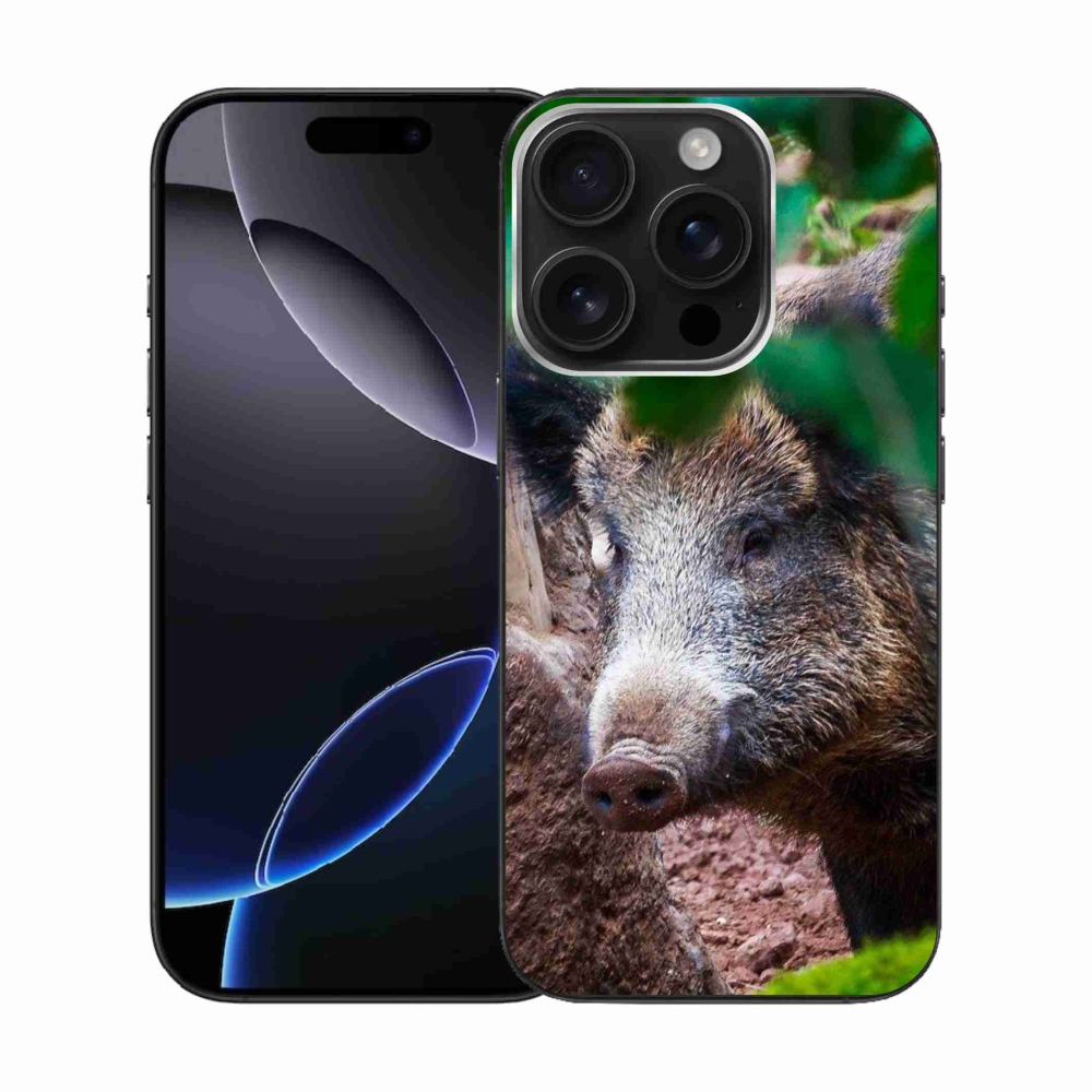 Gelový kryt mmCase na iPhone 16 Pro - divoké prase