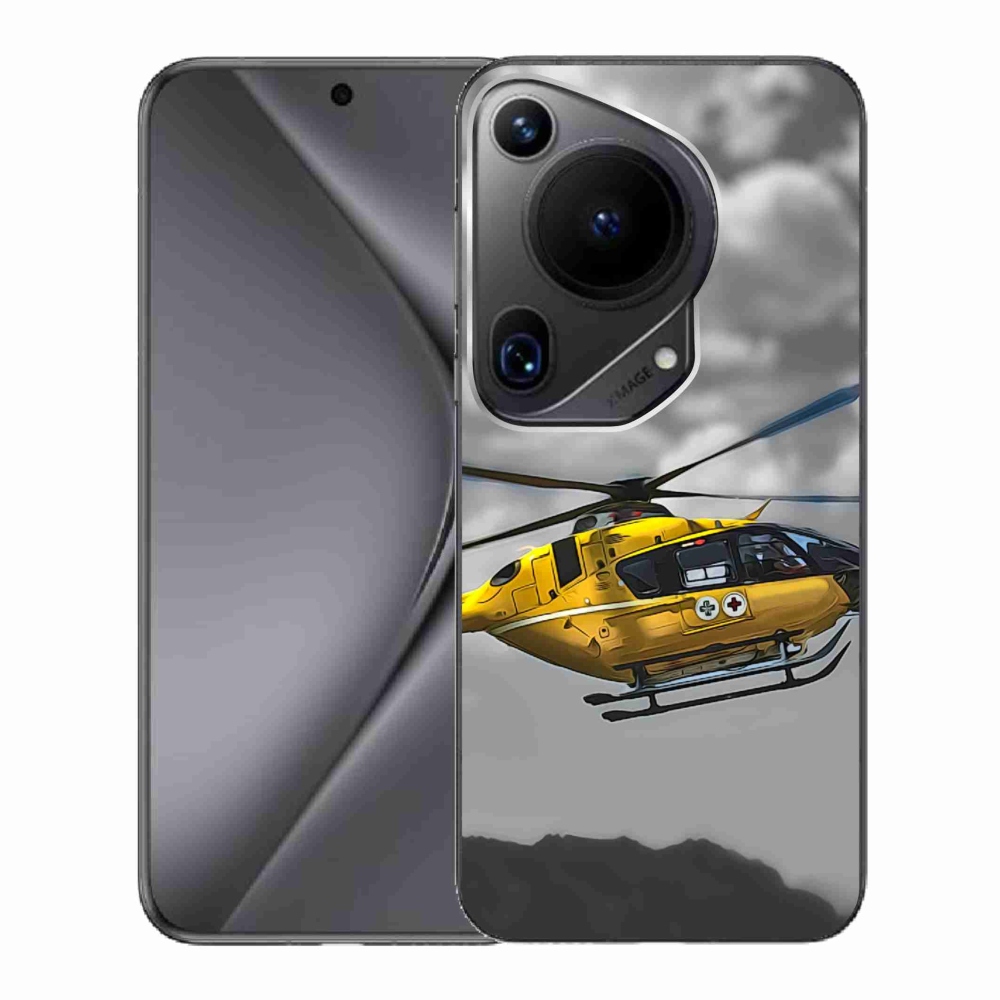 Gelový kryt mmCase na Huawei Pura 70 Ultra - žlutá helikoptéra
