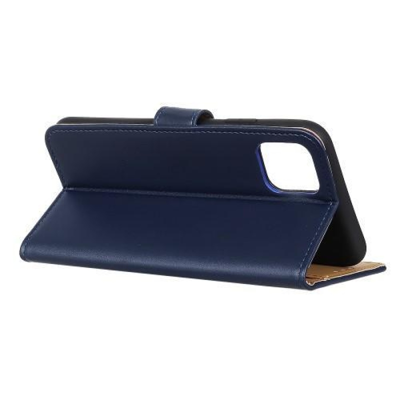 Stand PU kožené peněženkové pouzdro na mobil Apple iPhone 11 6.1 (2019) - modré