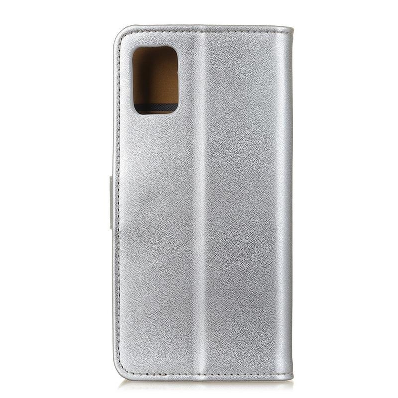 Stand PU kožené peněženkové pouzdro na mobil Xiaomi Mi 10T 5G/10T Pro 5G  - stříbrné
