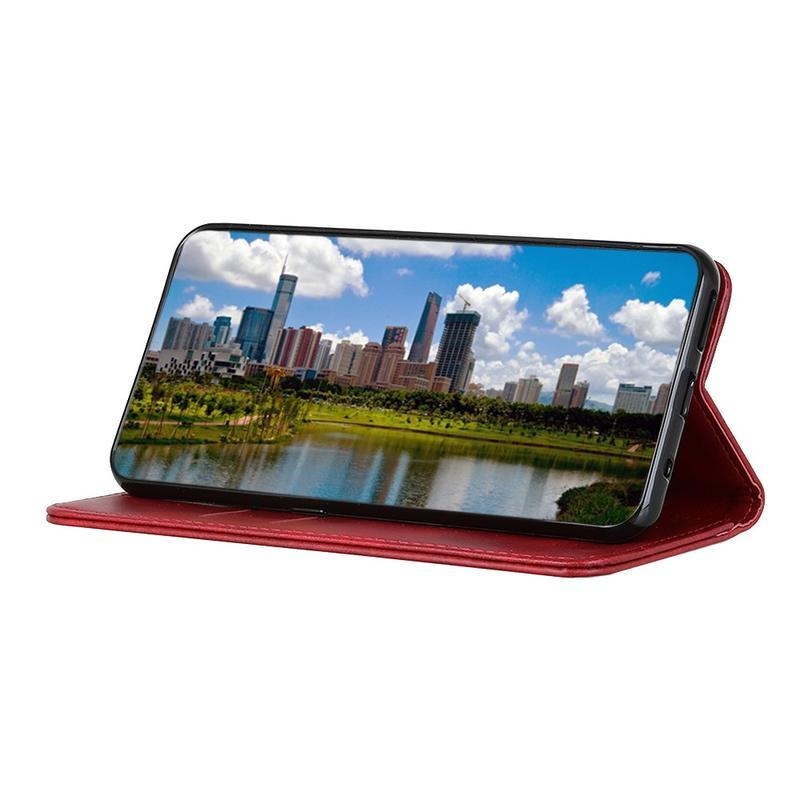 Stand PU kožené peněženkové pouzdro na mobil Xiaomi Mi 10T Lite 5G - červené