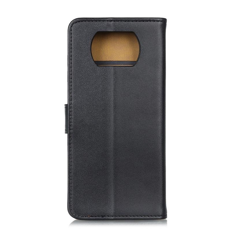 Stand PU kožené peněženkové pouzdro na mobil Xiaomi Poco X3/X3 Pro - černé