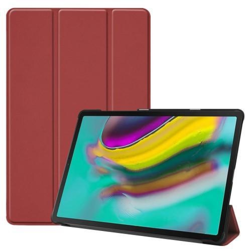 Stand PU kožené pouzdro se stojánkem pro tablet Samsung Galaxy Tab S5e SM-T720 - hnědé