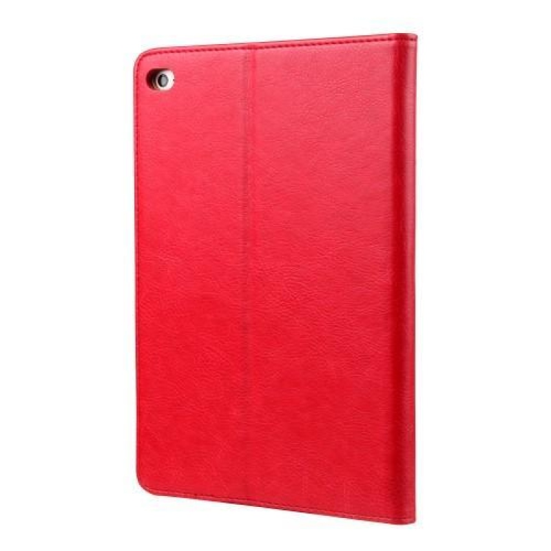Standy PU kožené pouzdro s přihrádkami na iPad mini 4 - červené