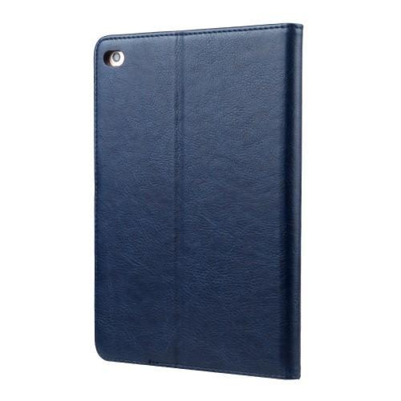 Standy PU kožené pouzdro s přihrádkami na iPad mini 4 - modré