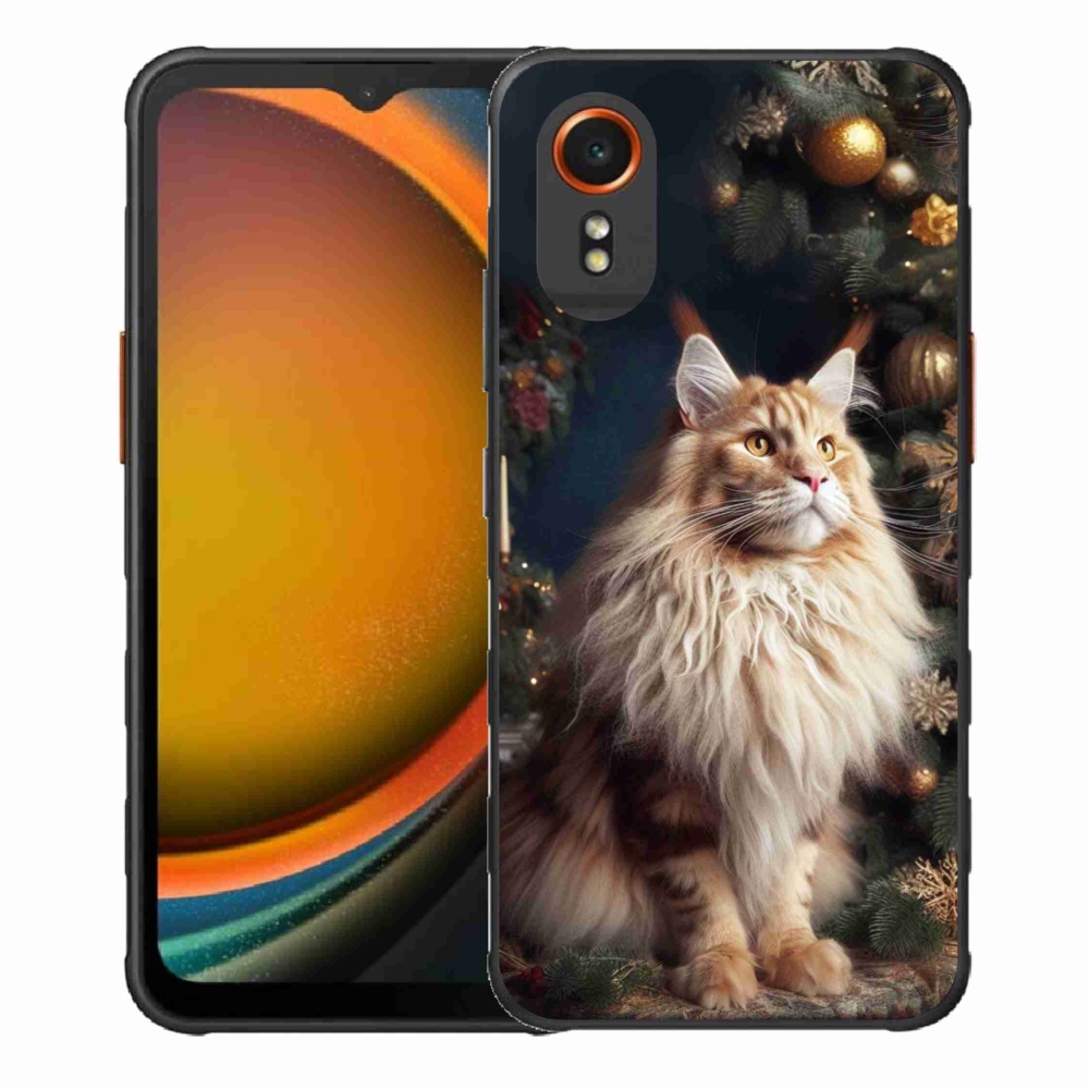 Gelový kryt mmCase na Samsung Galaxy Xcover 7 - kočka u stromku