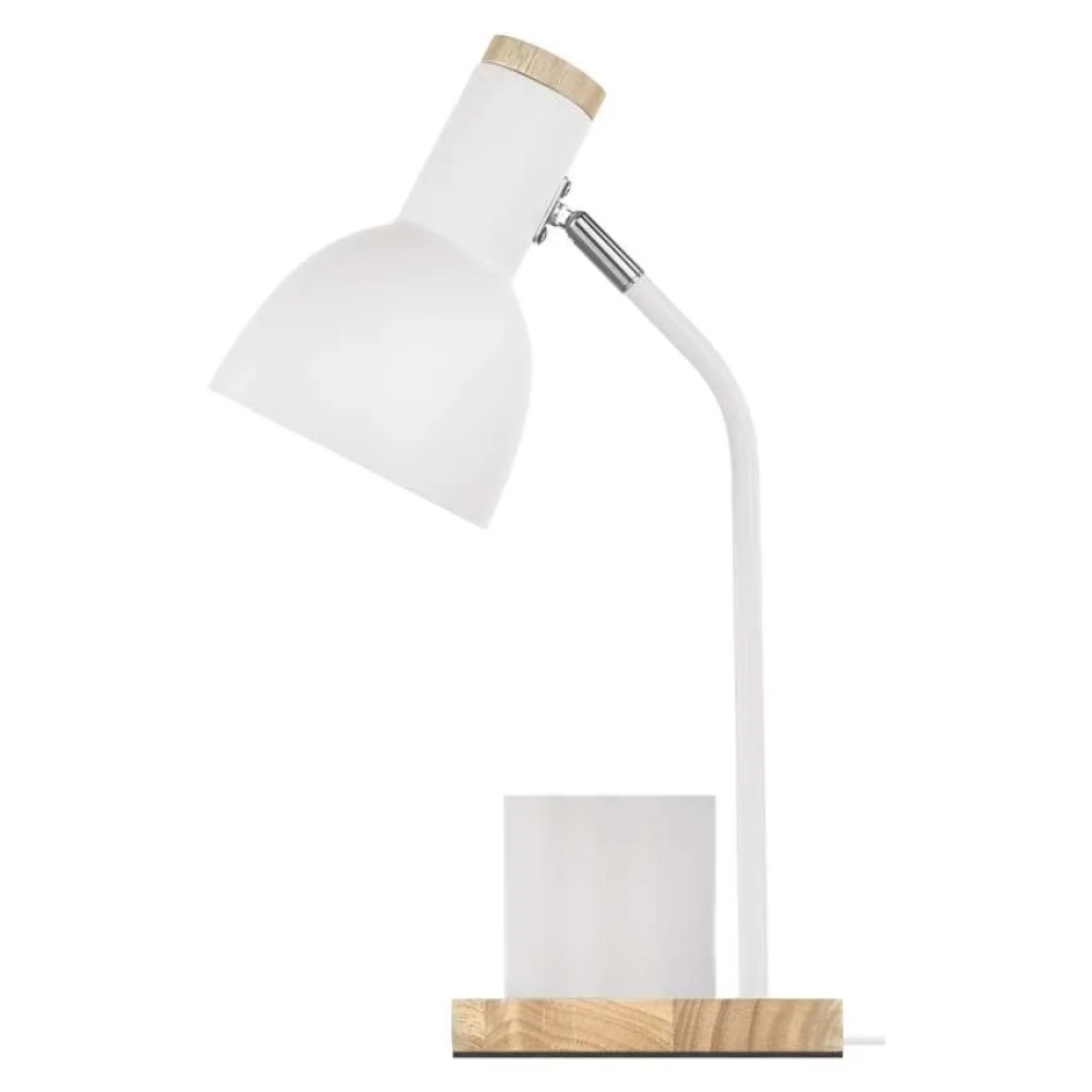 Stolní lampa POPPY na žárovku E27 - bílá