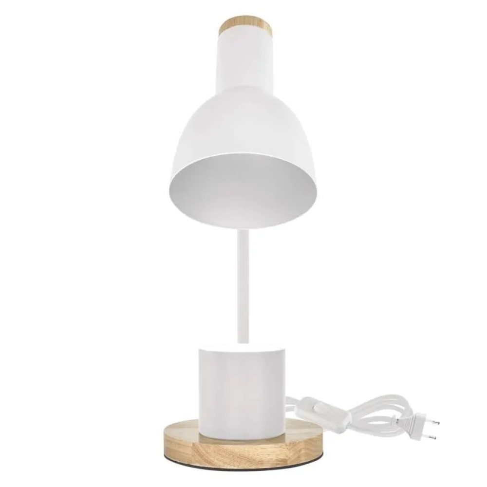 Stolní lampa POPPY na žárovku E27 - bílá