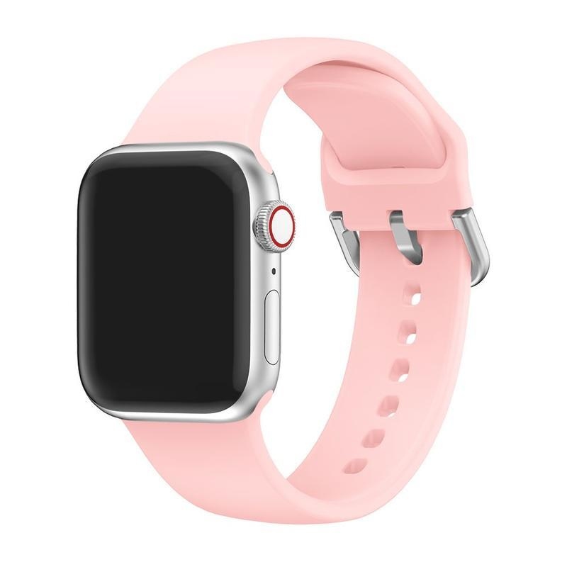 Strap silikonový řemínek na Apple Watch 5/4 40mm, 3/2/1 38mm - růžový