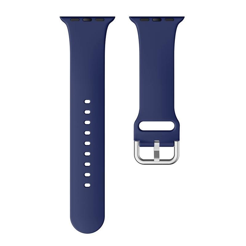 Strap silikonový řemínek na Apple Watch 5/4 40mm, 3/2/1 38mm - tmavěmodrý