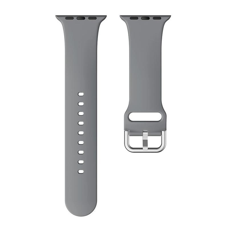 Strap silikonový řemínek na Apple Watch 5/4 40mm, 3/2/1 38mm - tmavěšedý