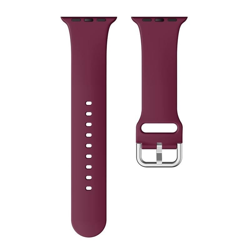 Strap silikonový řemínek na Apple Watch 5/4 40mm, 3/2/1 38mm - vínový