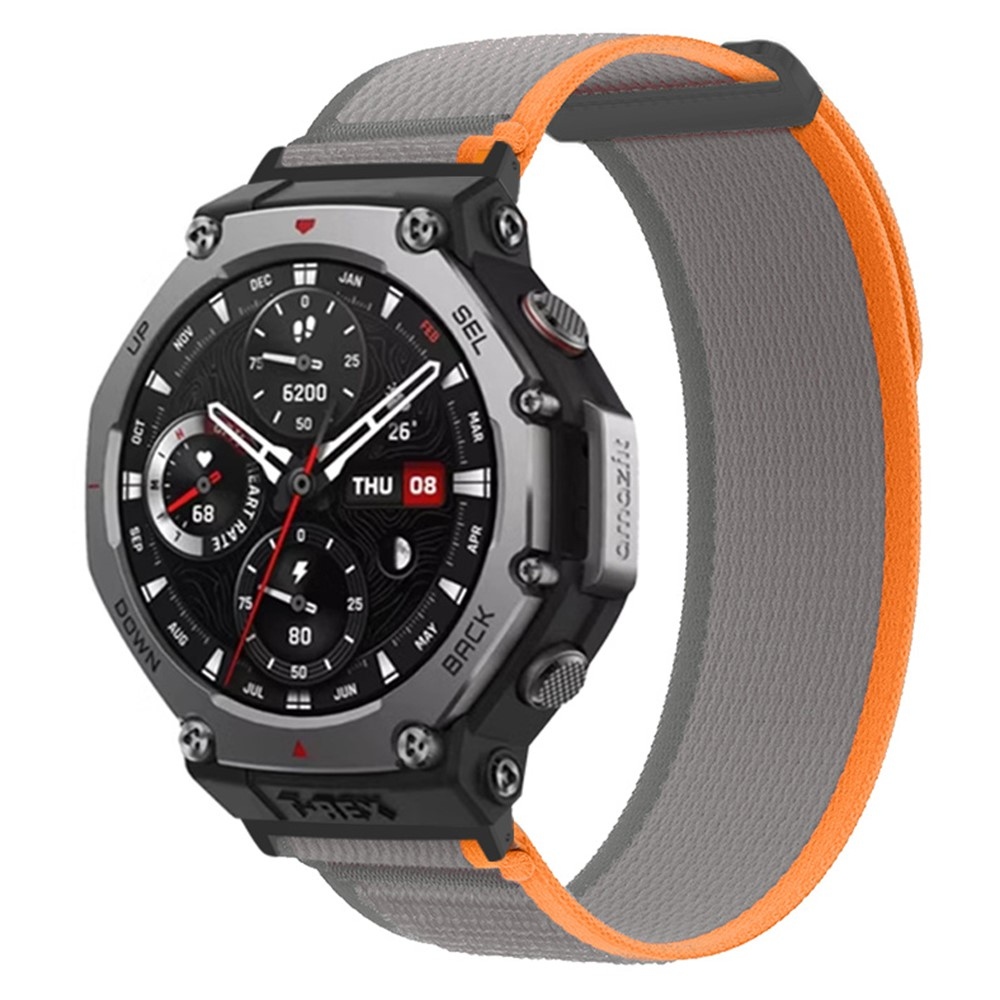 Strappe nylonový řemínek na Amazfit T-Rex 3 - oranžový/šedý