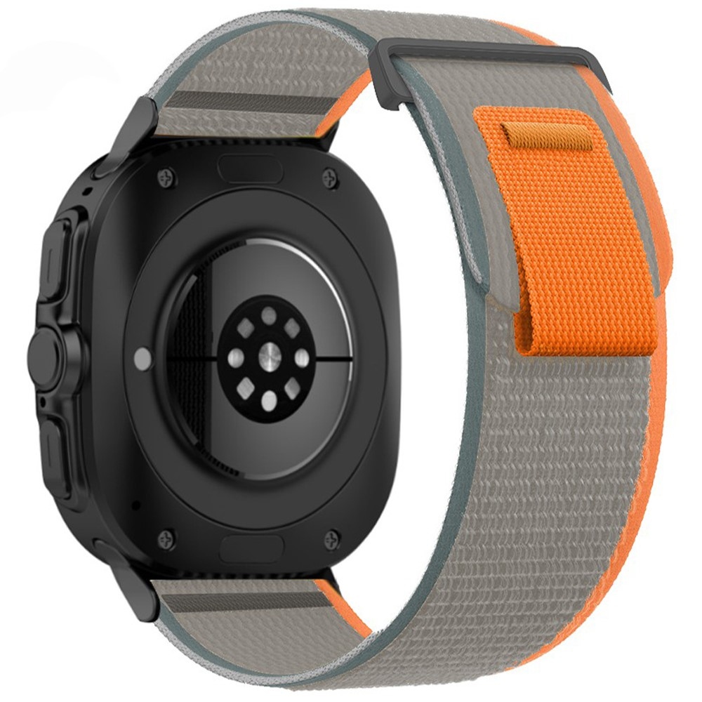 Strappe nylonový řemínek na Samsung Galaxy Watch Ultra (2025) 47mm - oranžový/šedý