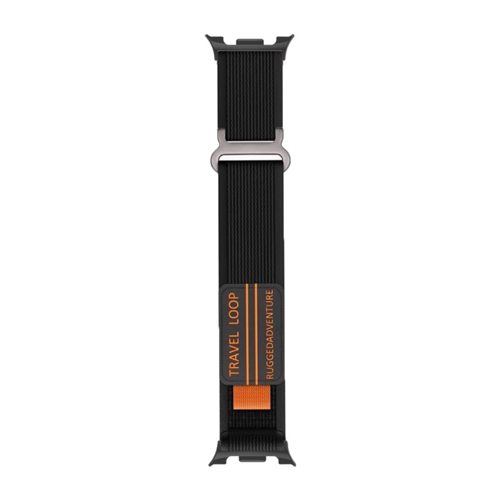 Strappy nylonový řemínek na Samsung Galaxy Watch9 40mm/44mm/Watch8 44mm/40mm/Watch8 Classic 46mm - černý