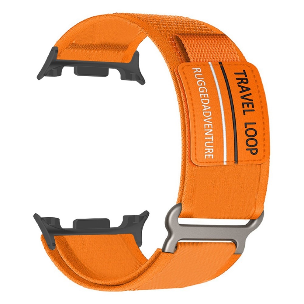 Strappy nylonový řemínek na Samsung Galaxy Watch9 40mm/44mm/Watch8 44mm/40mm/Watch8 Classic 46mm - oranžový