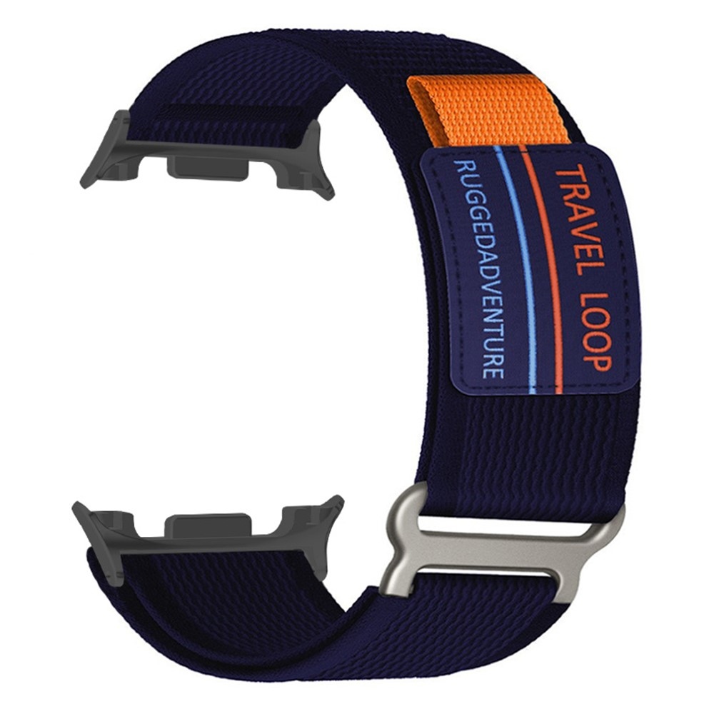 Strappy nylonový řemínek na Samsung Galaxy Watch9 40mm/44mm/Watch8 44mm/40mm/Watch8 Classic 46mm - tmavěmodrý