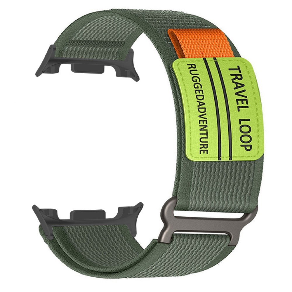 Strappy nylonový řemínek na Samsung Galaxy Watch9 40mm/44mm/Watch8 44mm/40mm/Watch8 Classic 46mm - zelený
