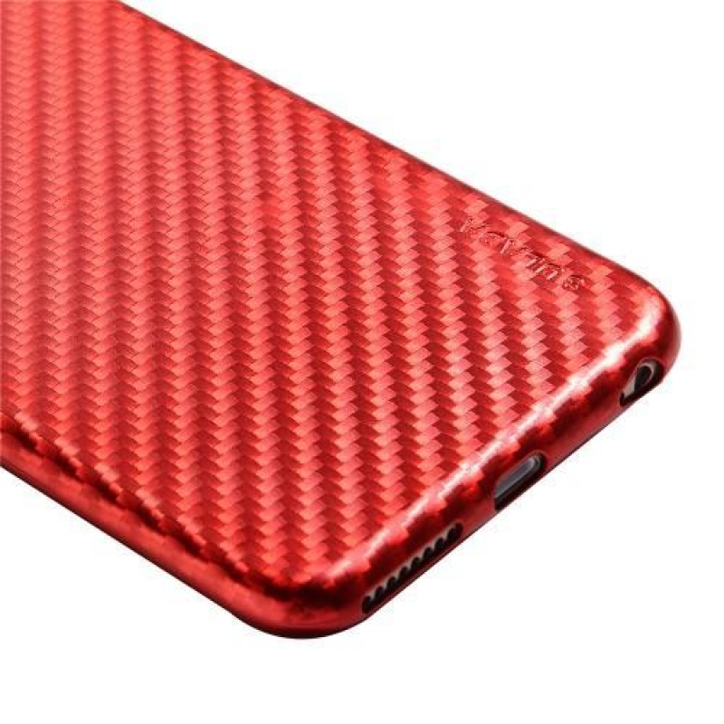 Stripe gelový texturovaný obal na iPhone 6 Plus a iPhone 6s Plus - červený