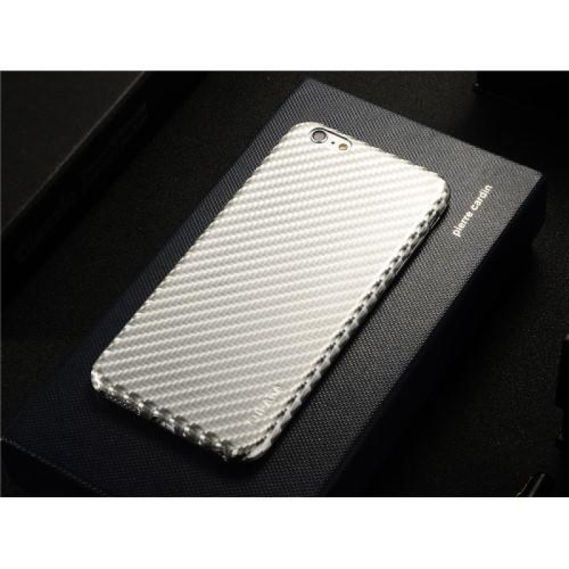 Stripe gelový texturovaný obal na iPhone 6 Plus a iPhone 6s Plus - stříbrný