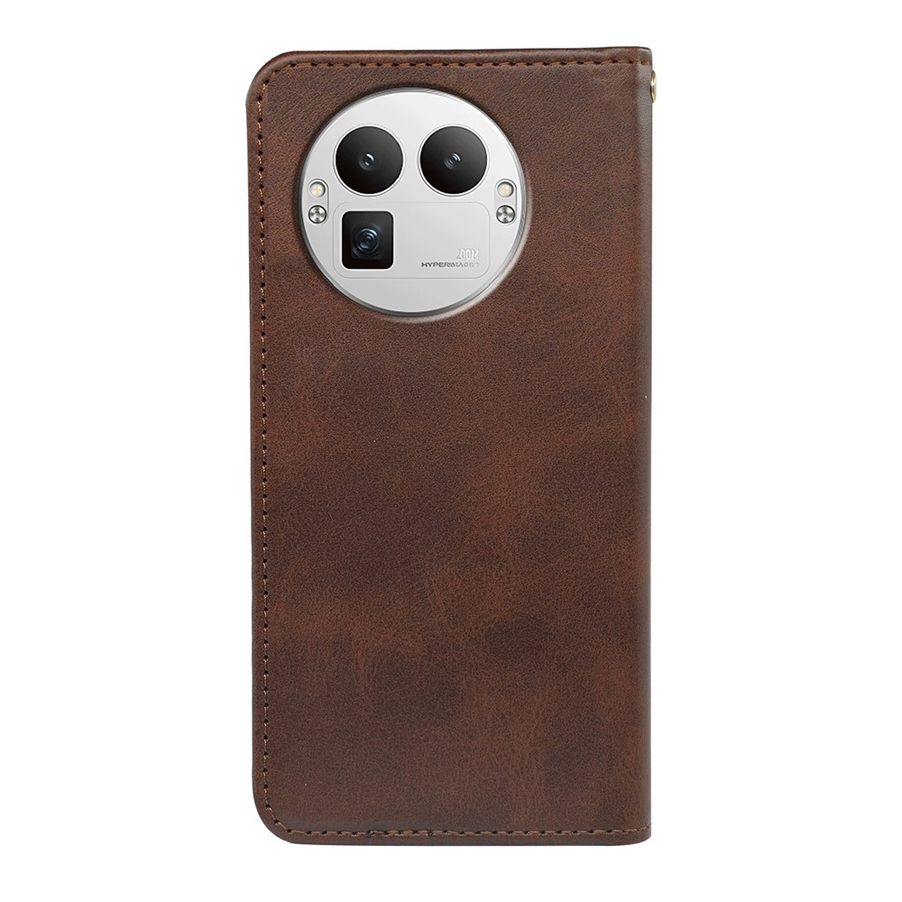 Stronge knížkové pouzdro na Realme GT 8 Pro 5G - hnědé