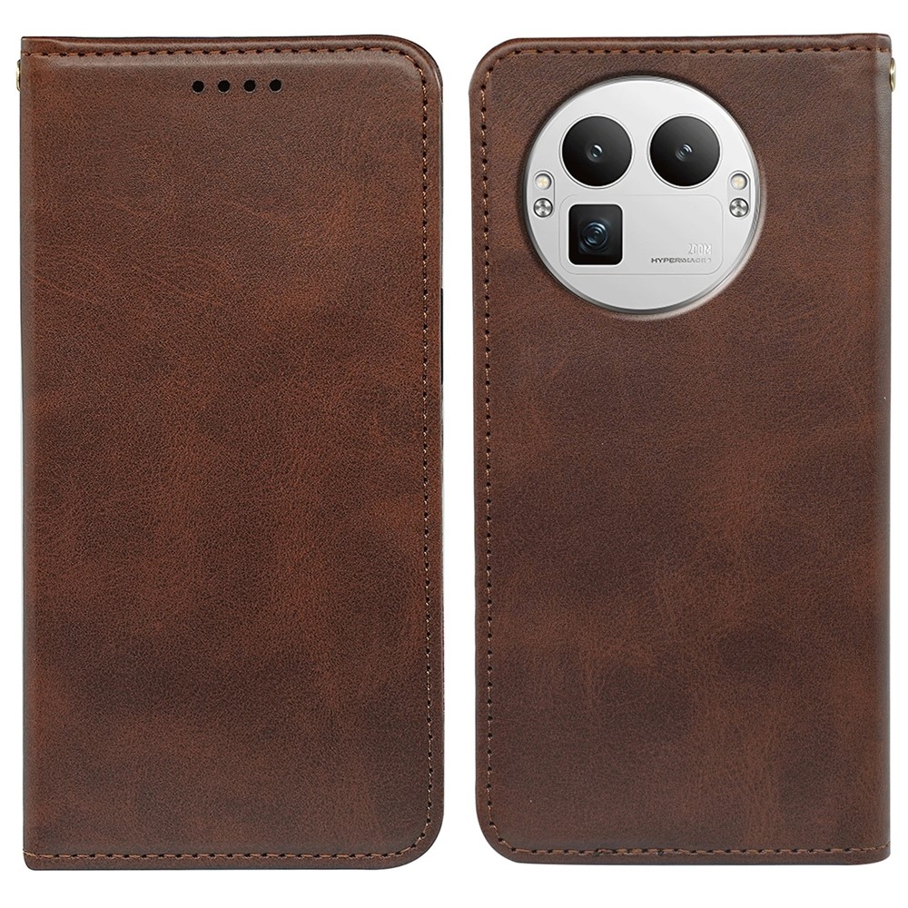 Stronge knížkové pouzdro na Realme GT 8 Pro 5G - hnědé