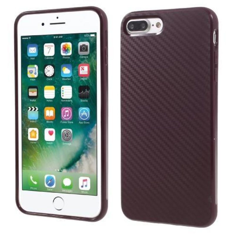 Structure gelový obal na iPhone 8 Plus a iPhone 7 Plus - vínový