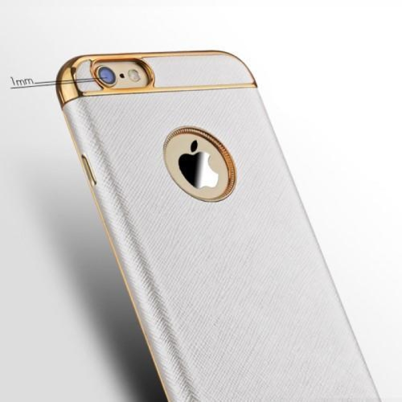 Style gelový obal s kontrastním lemem na iPhone 6s Plus a 6 Plus - bílý