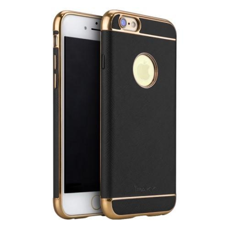 Style gelový obal s kontrastním lemem na iPhone 6s Plus a 6 Plus - černý