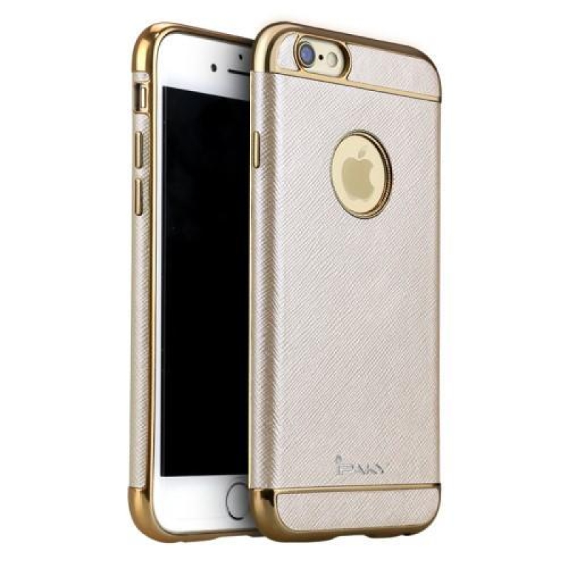 Style gelový obal s kontrastním lemem na iPhone 6s Plus a 6 Plus - zlatý
