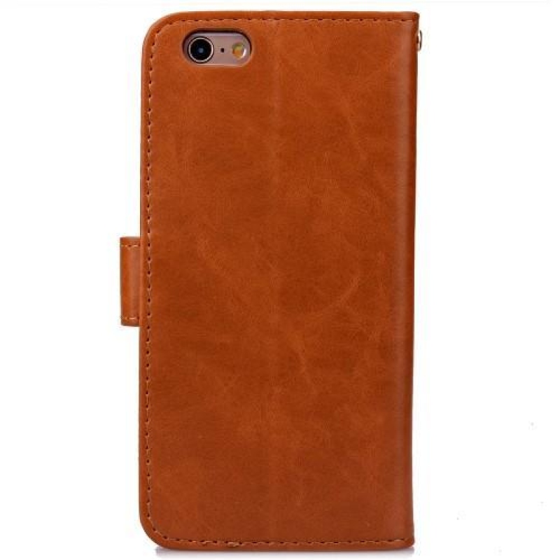 Style PU kožené/textilní pouzdro na iPhone 6 Plus a iPhone 6s Plus - černé
