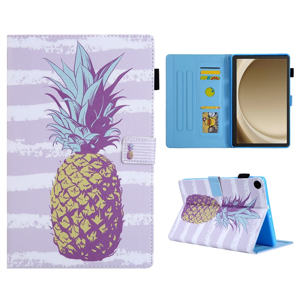 Stylish chytré zavírací pouzdro na Samsung Galaxy Tab A11+/Tab A9+ - ananas