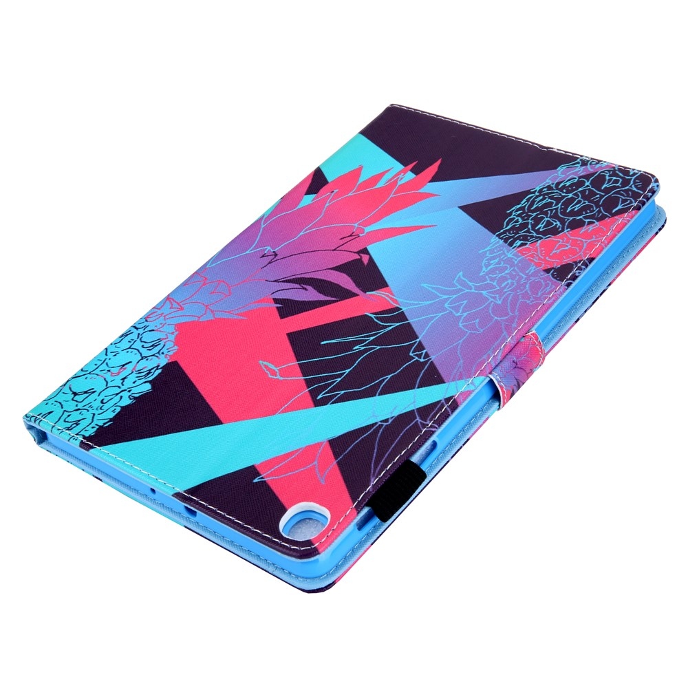 Stylish chytré zavírací pouzdro na Samsung Galaxy Tab A11+/Tab A9+ - barevný ananas