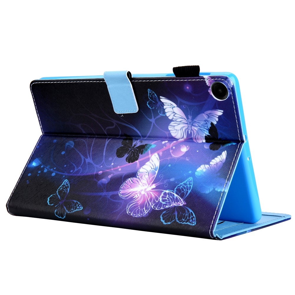 Stylish chytré zavírací pouzdro na Samsung Galaxy Tab A11+/Tab A9+ - fialoví motýli