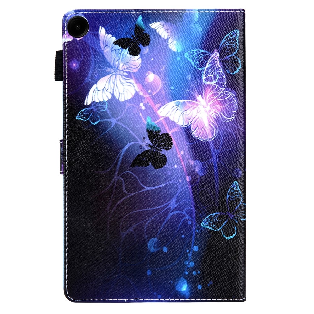 Stylish chytré zavírací pouzdro na Samsung Galaxy Tab A11+/Tab A9+ - fialoví motýli