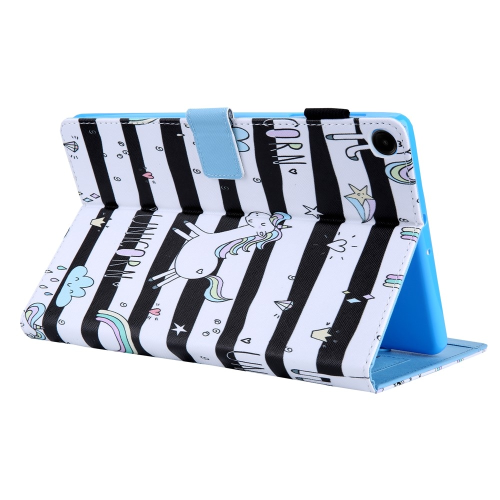 Stylish chytré zavírací pouzdro na Samsung Galaxy Tab A11+/Tab A9+ - jednorožec