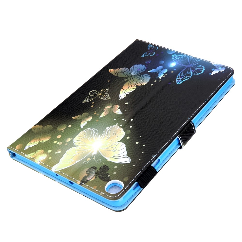 Stylish chytré zavírací pouzdro na Samsung Galaxy Tab A11+/Tab A9+ - zlatí motýli