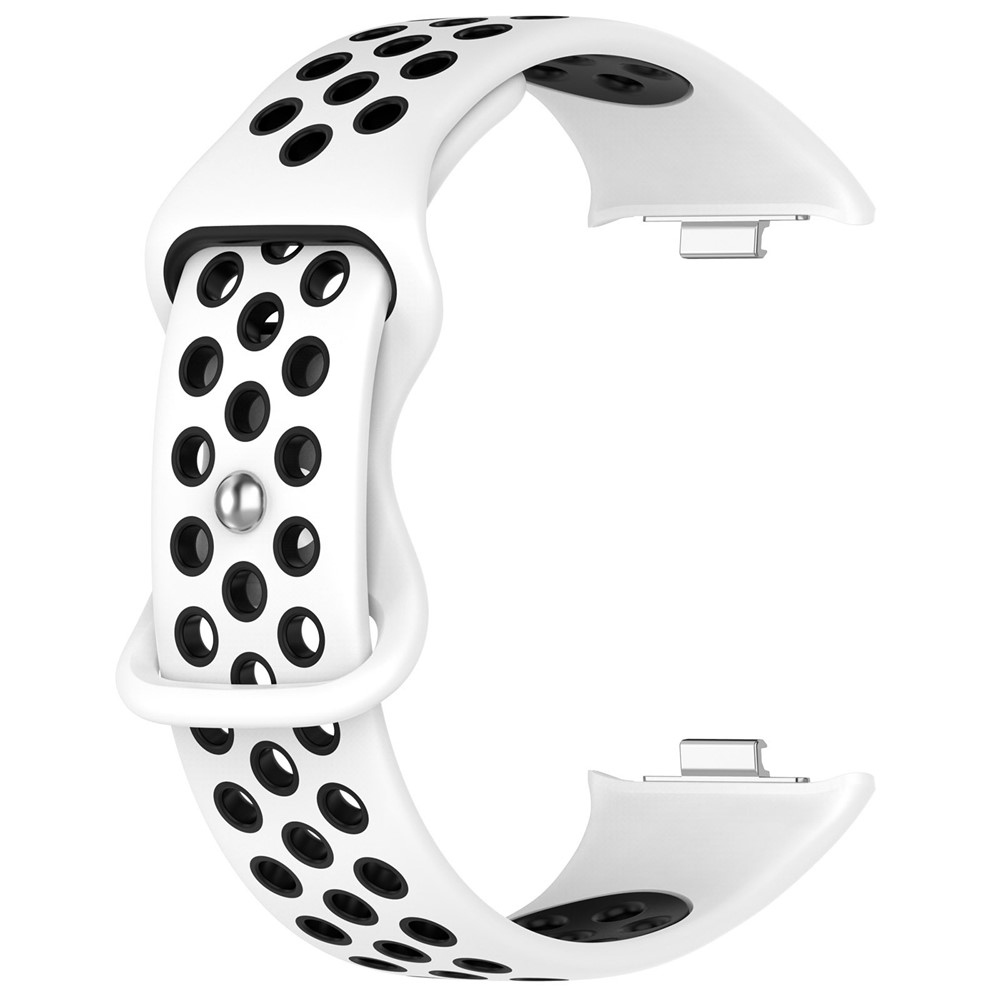 Stylish silikonový řemínek na Xiaomi Smart Band 10 Pro/9 Pro/8 Pro/Redmi Watch 6/5/4 - bílý/černý