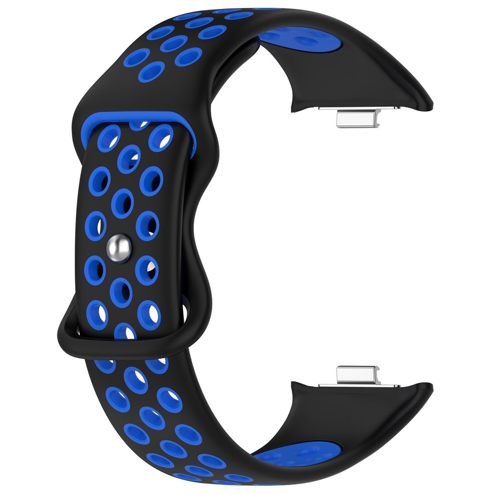 Stylish silikonový řemínek na Xiaomi Smart Band 10 Pro/9 Pro/8 Pro/Redmi Watch 6/5/4 - černý/modrý