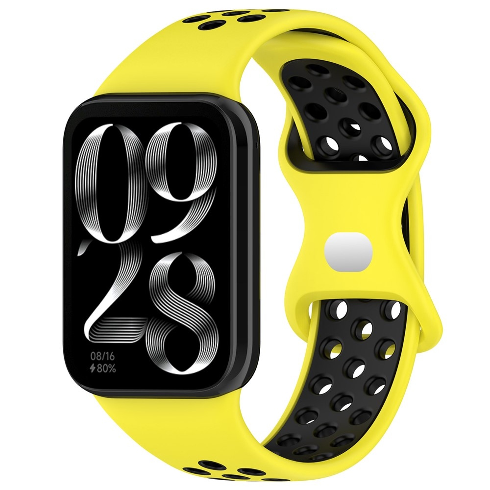 Stylish silikonový řemínek na Xiaomi Smart Band 10 Pro/9 Pro/8 Pro/Redmi Watch 6/5/4 - žlutý/černý