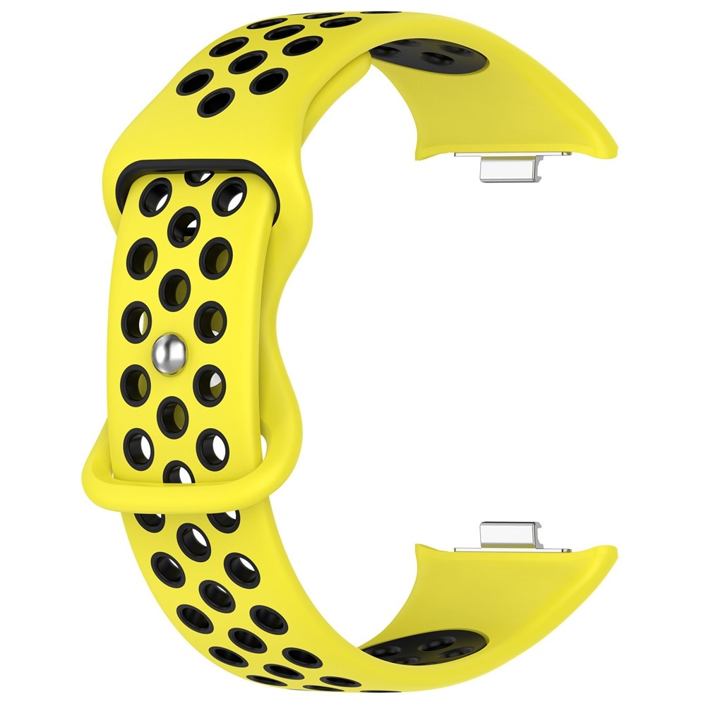 Stylish silikonový řemínek na Xiaomi Smart Band 10 Pro/9 Pro/8 Pro/Redmi Watch 6/5/4 - žlutý/černý