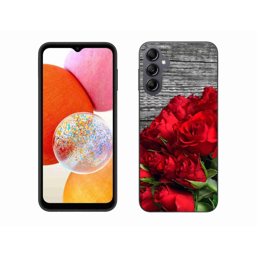Gelový kryt mmCase na Samsung Galaxy A14 4G/5G - červené růže