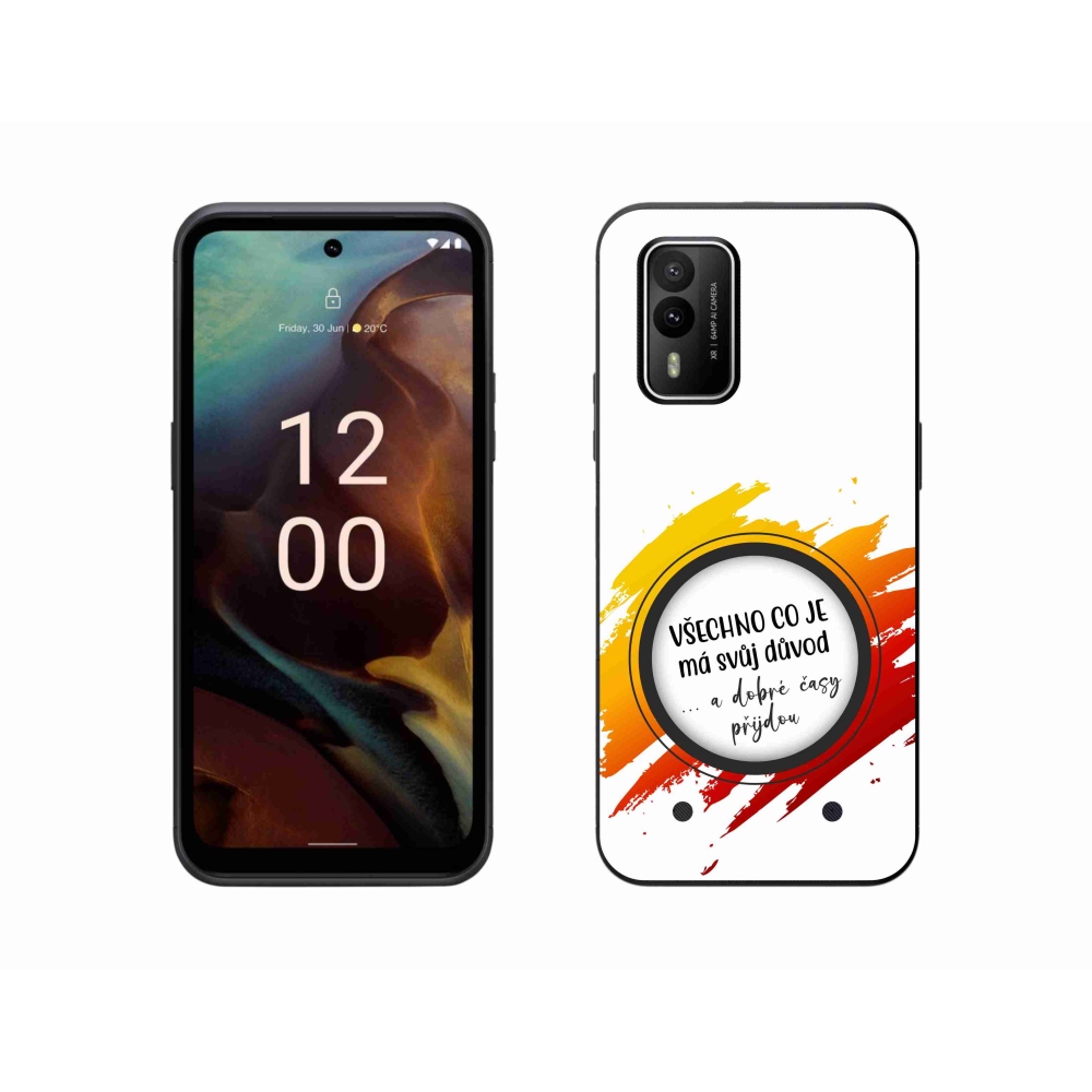 Gelový kryt mmCase na Nokia XR21 - citát 3 bílé pozadí