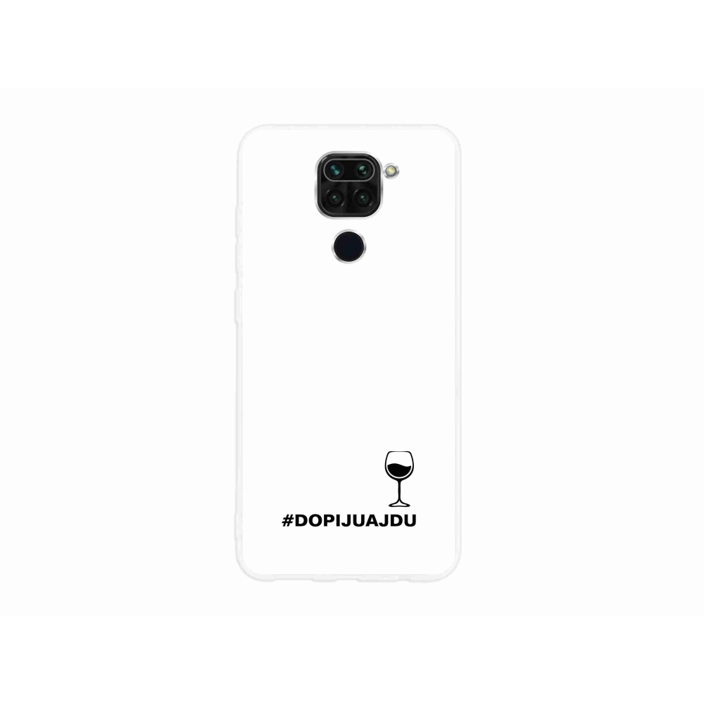Gelový kryt mmCase na Xiaomi Redmi Note 9 - vinný motiv bílé pozadí