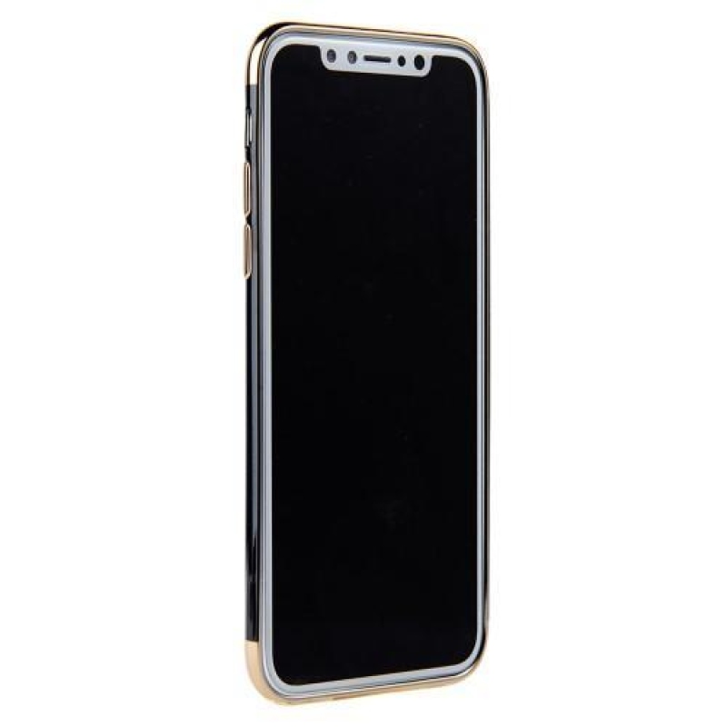 Sulo elegantní gelový obal na iPhone X - zlatý