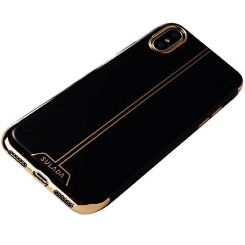 Sulo elegantní gelový obal na iPhone X - zlatý