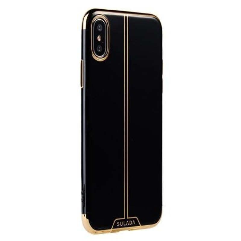 Sulo elegantní gelový obal na iPhone X - zlatý