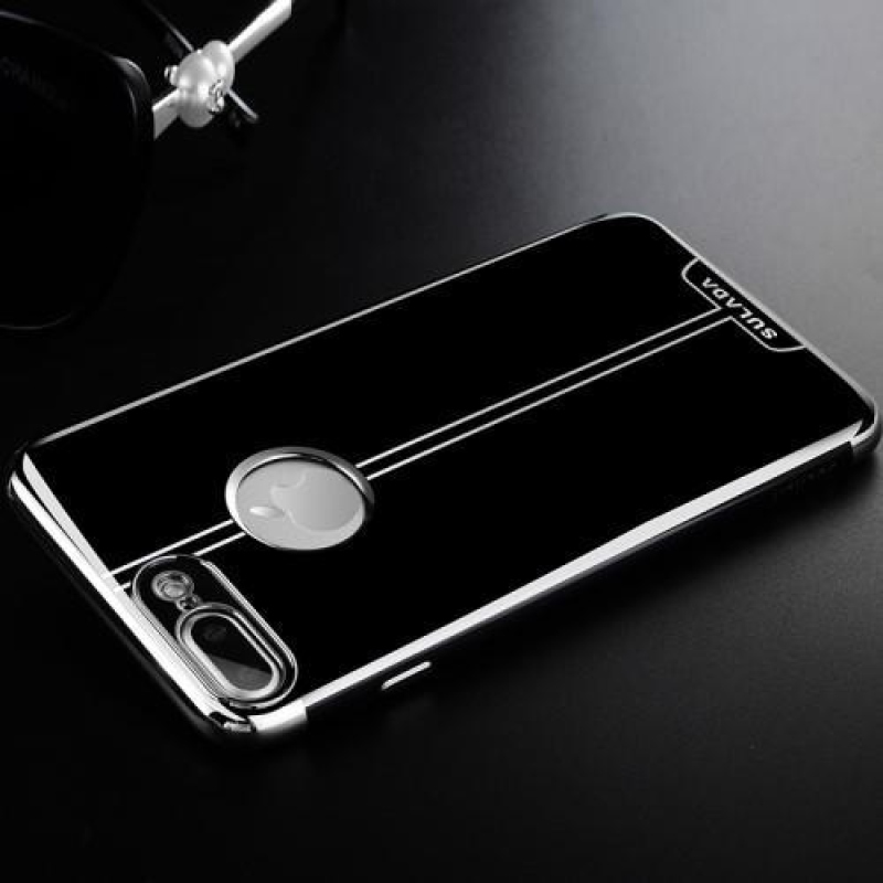 Sulo stylový gelový obal na iPhone 8 Plus a iPhone 7 Plus - stříbrný
