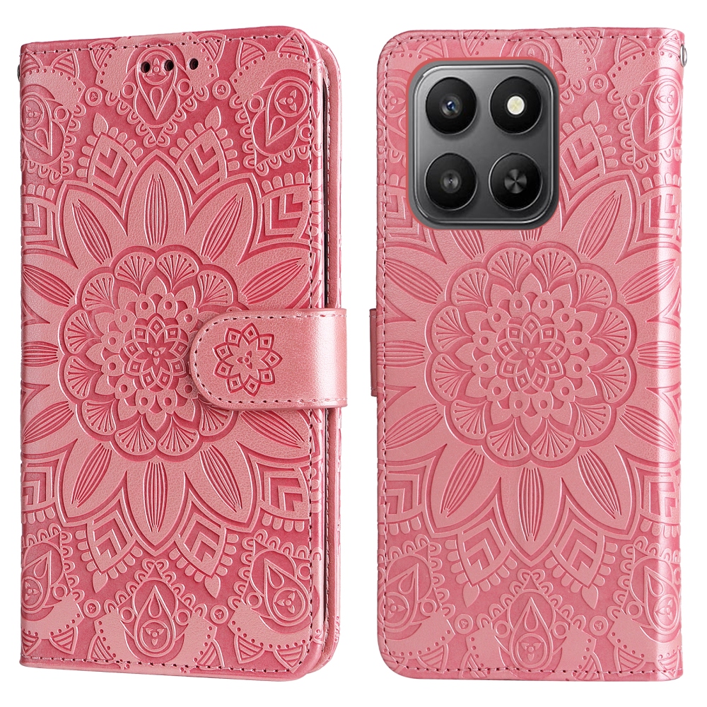 Sunflower knížkové pouzdro na Honor 400 Smart 5G/4G/Honor X7d - růžové