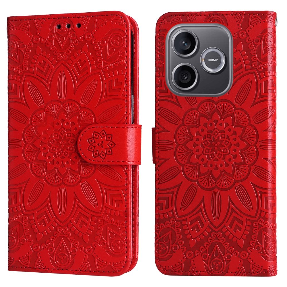Sunflower knížkové pouzdro na Honor 600 Lite 5G - červené